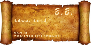 Babocs Bartó névjegykártya